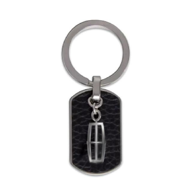 Leather Key Tag with Charm