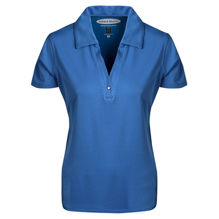 Ladies Horizontal Textured Polo - Blue product image